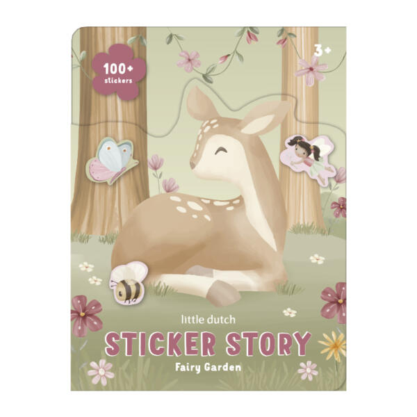Stickerbuch Sticker Story Fairy Garden | Little Dutch