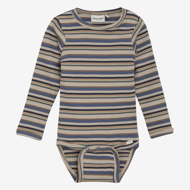 Minymo - Body LS Y/D Rib 114005 - 7337 - China Blue