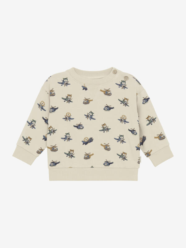 Minymo - Sweatshirt LS AOP Oxford Tan