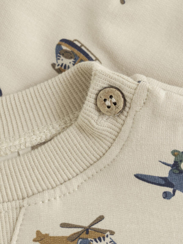 Minymo - Sweatshirt LS AOP Oxford Tan – Bild 3