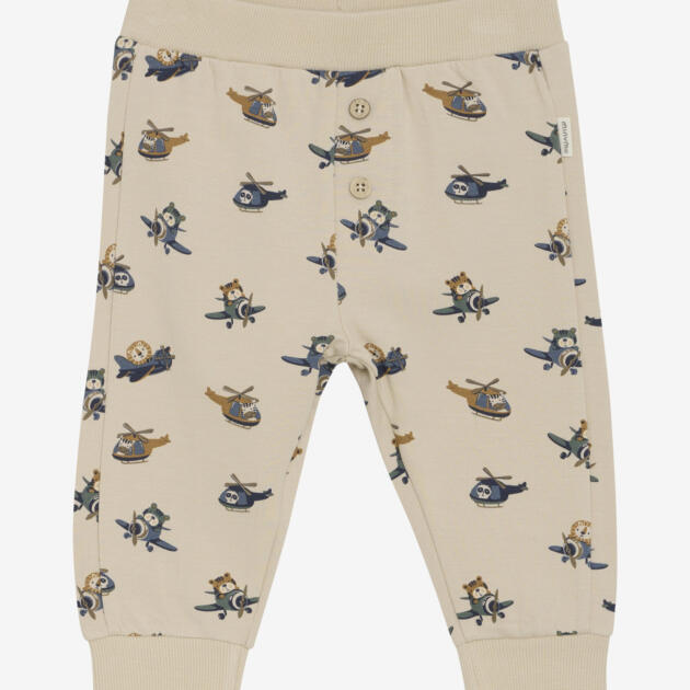 Minymo - Pants AOP Sweat - Oxford Tan