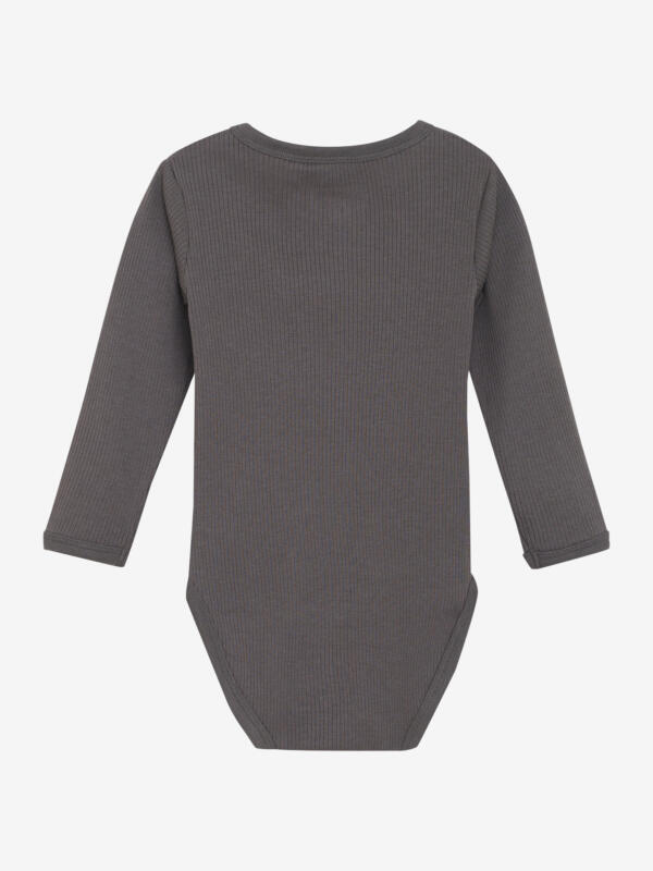 Minymo - Body LS Rib 114052 - 1403 - Dark Gull Grey – Bild 2