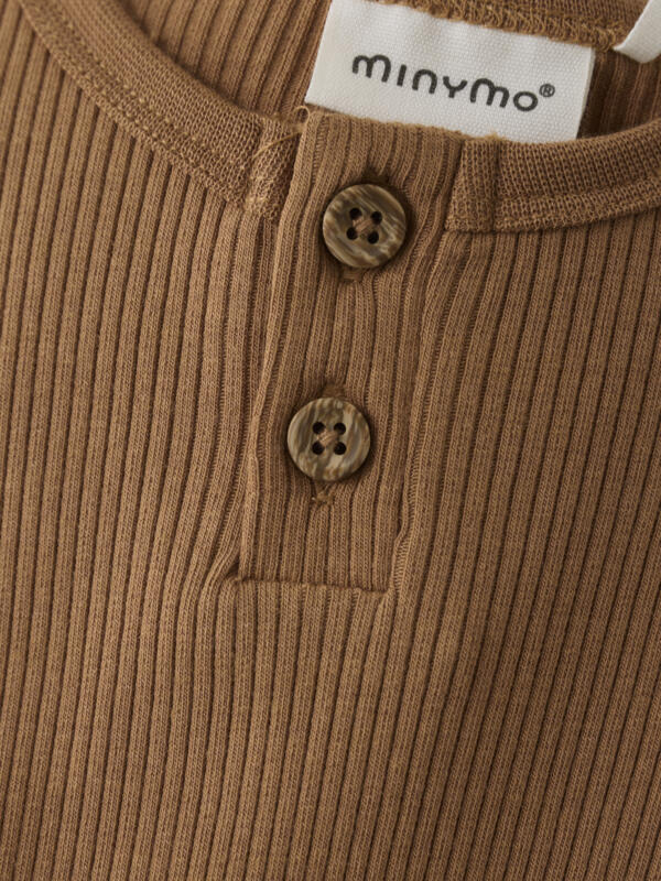 Minymo - Body LS Rib 114052 - 2200 - Brown Sugar – Bild 3