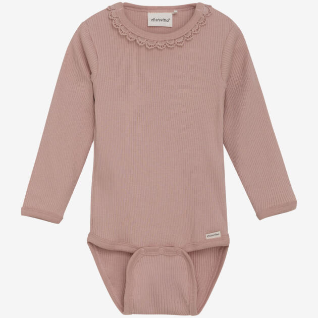 Minymo - Body LS Rib 114052 - 5240 - Misty Rose