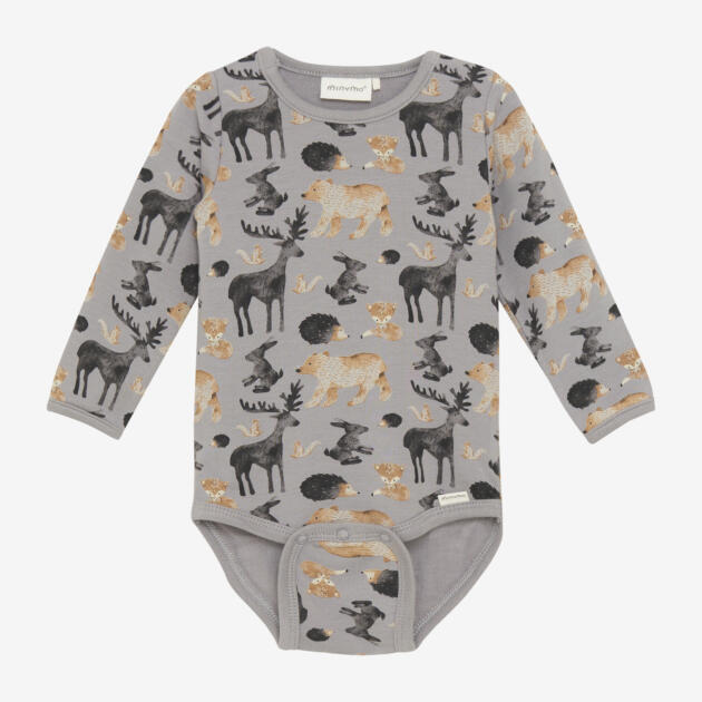 Minymo - Body LS AOP Sweat 114057 - 1856 - Cloudburst