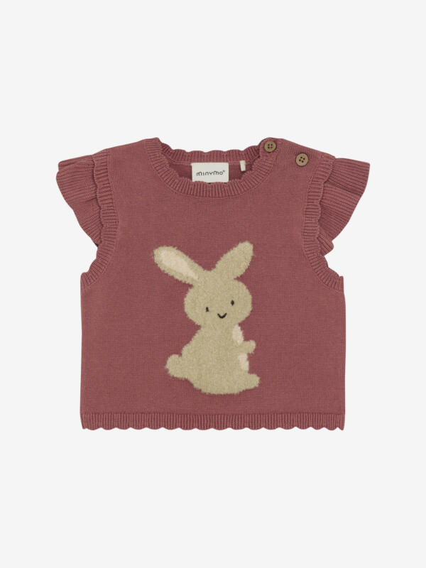 Minymo - Vest Knit 114071 - 4435 - Withered Rose