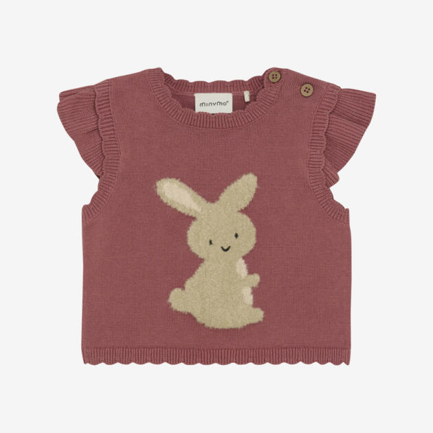 Minymo - Vest Knit 114071 - 4435 - Withered Rose