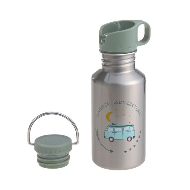 Edelstahl Kinder Trinkflasche 500 ml - Adventure, Bus