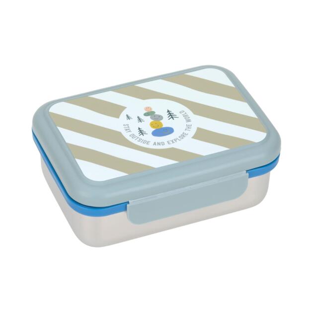 Brotdose Kinder - Edelstahl Lunchbox, Sunny Explorer Grün