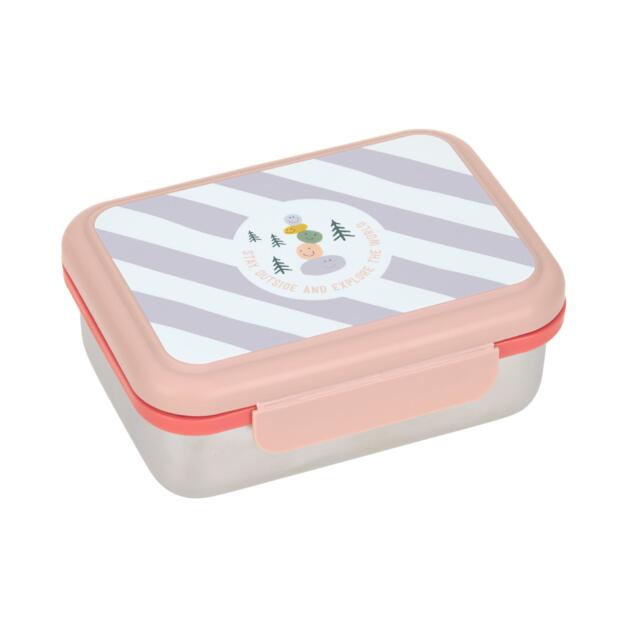 Brotdose Kinder - Edelstahl Lunchbox, Sunny Explorer Rosa