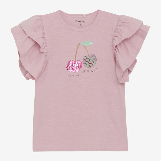 Minymo - T-shirt SS  Bleached Mauve