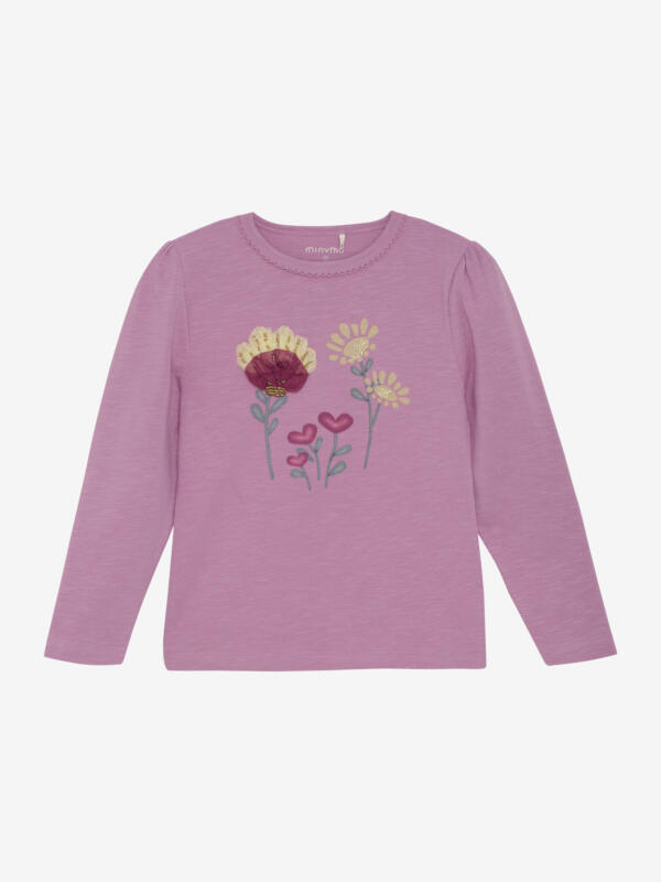 Minymo - T-shirt LS 124002 - 5111 - Mauve Orchid