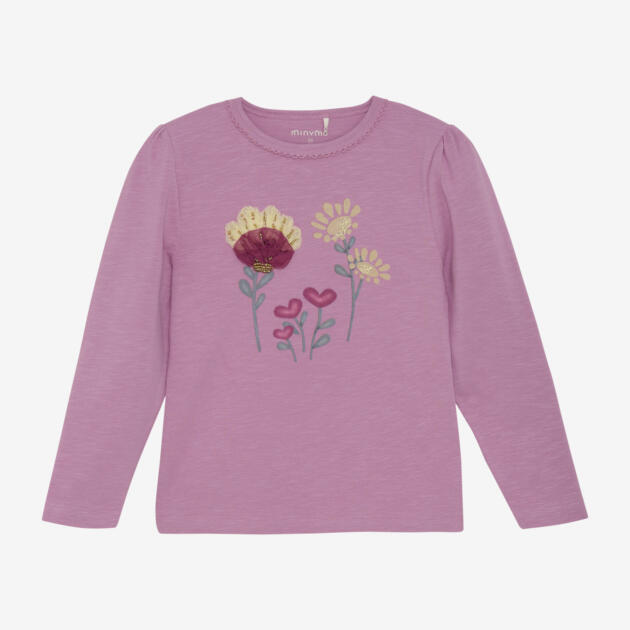 Minymo - T-shirt LS 124002 - 5111 - Mauve Orchid