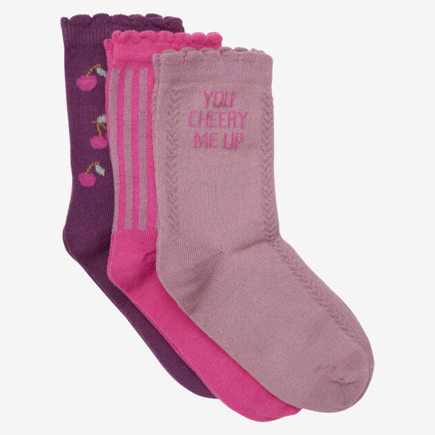Minymo - 3-Pack Socks  Mauve Orchid