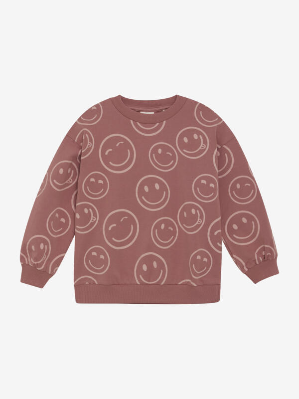 Minymo - Sweatshirt LS AOP 124044 - 4435 - Withered Rose