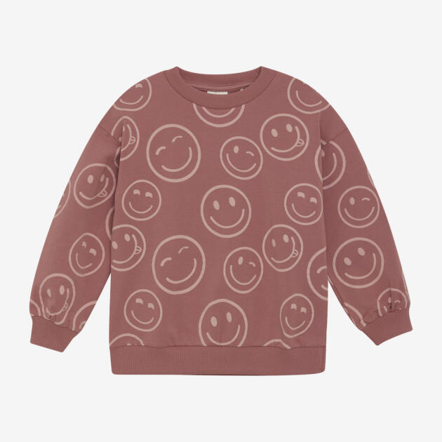 Minymo - Sweatshirt LS AOP 124044 - 4435 - Withered Rose