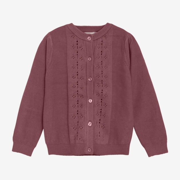 Minymo - Cardigan Knit 124048 - 4435 - Withered Rose