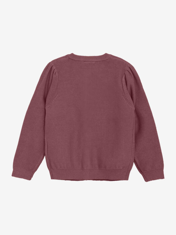 Minymo - Cardigan Knit 124048 - 4435 - Withered Rose – Bild 2