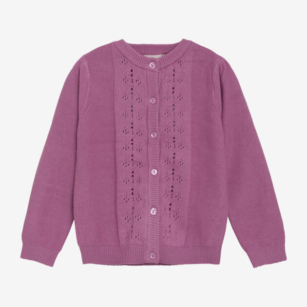 Minymo - Cardigan Knit  Mauve Orchid