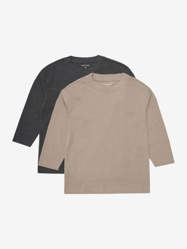 Minymo - T-shirt LS Loose Fit (2-pack) 6684 - 2563 - Fossil