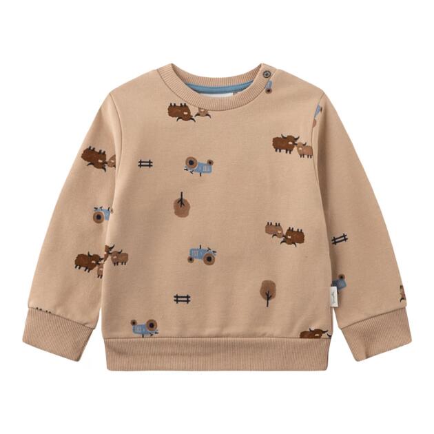 Sanetta Sweatshirt Bauernhof beige/bunt