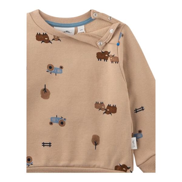 Sanetta Sweatshirt Bauernhof beige/bunt – Bild 3