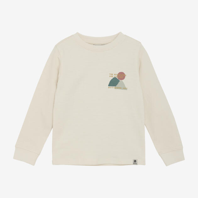 Daily Seven - T-shirt Longsleeve Chest Print 920252 - 2020 - Sandshell