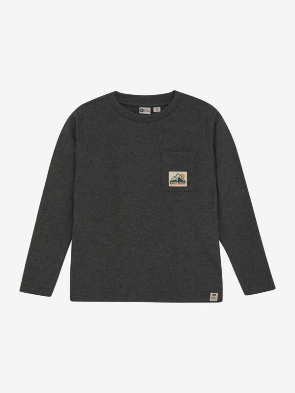 Daily Seven - T-shirt Longsleeve Pocket 920255 - 1320 - Dark Grey Melange