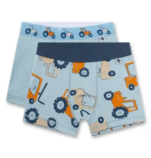 Sanetta Jungen-Hipshorts (Doppelpack) blau Traktor