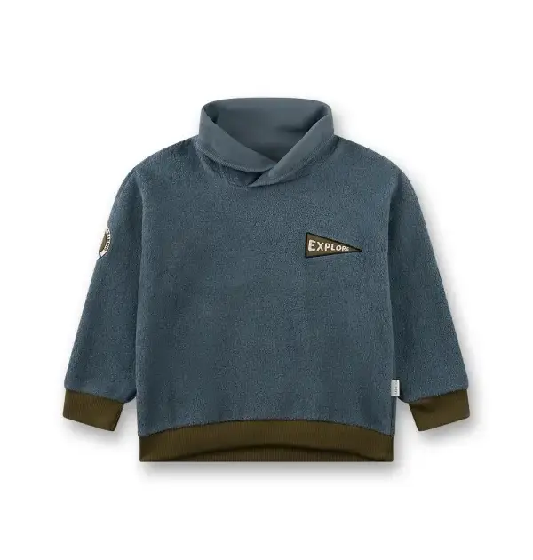 Sanetta Jungen-Sweatshirt blau Teddy-Qualität