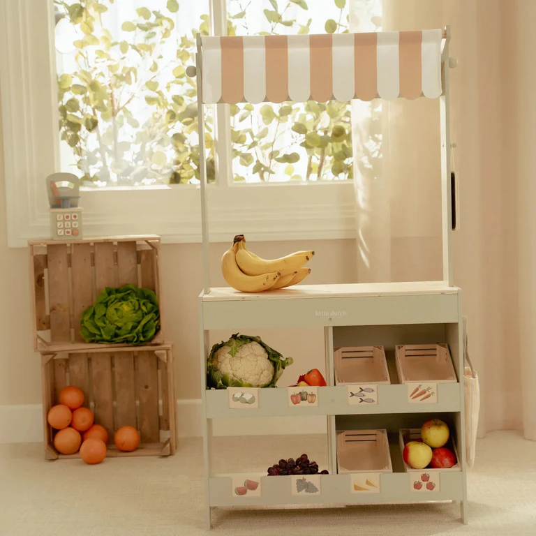 Little Dutch Marktstand aus Holz – Grün – Bild 4