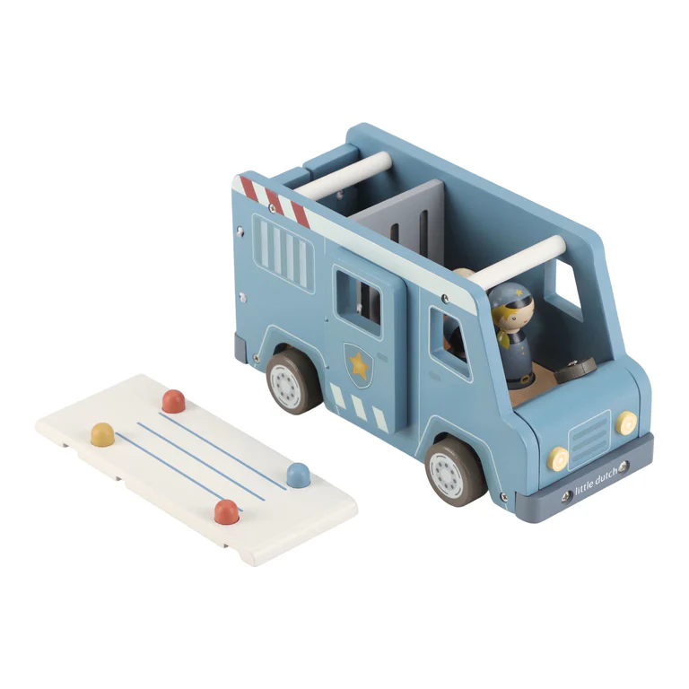 Little Dutch Polizeiauto aus Holz – Blau – Essentials – Bild 6