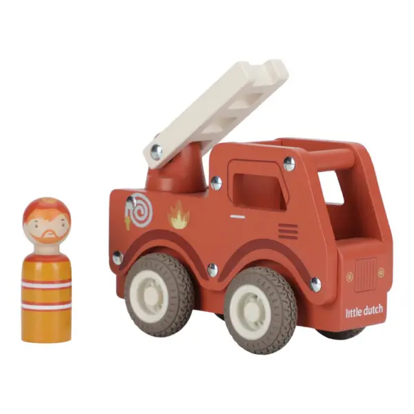 Little Dutch Feuerwehrauto aus Holz – Rot