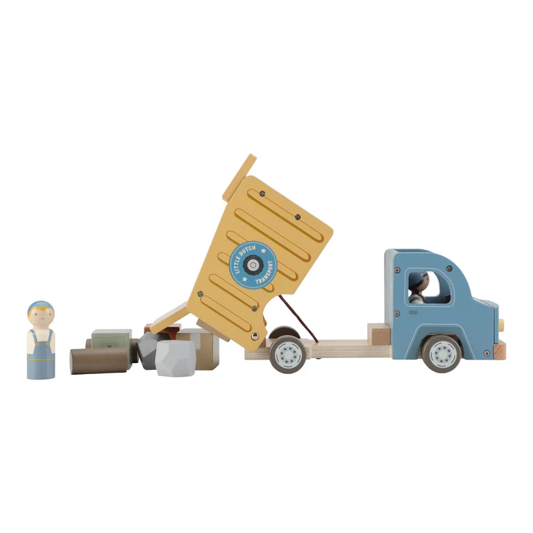 Little Dutch Müllwagen mit Holzfiguren Holz-Kipper – Bild 7