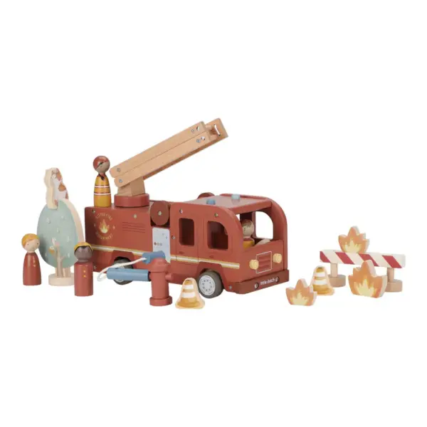 Little Dutch Feuerwehrwagen aus Holz – Rot
