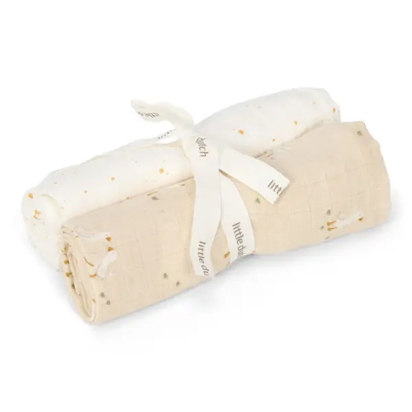 Little Dutch Musselintuch - Beige - Newborn Naturals - Little Goose