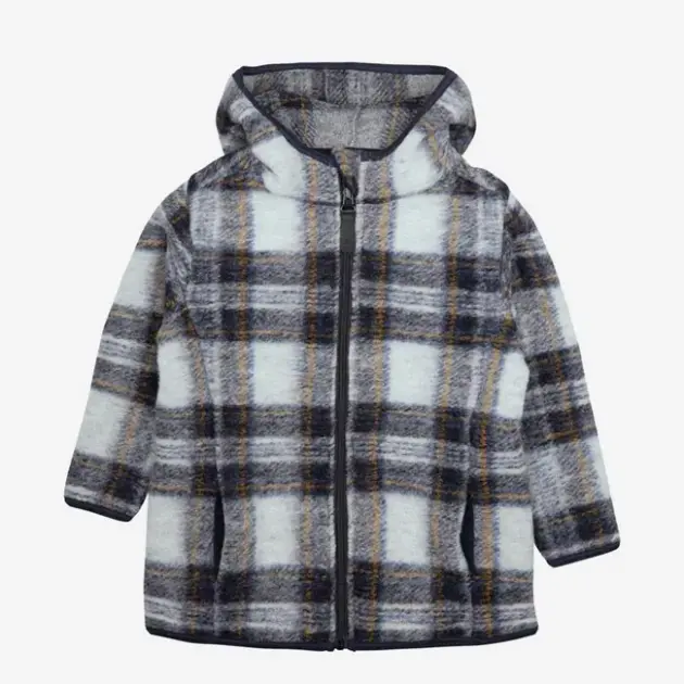 Pure Pure Wollwalk Jacke Bio-Schurwolle Bio-Baumwolle Karo