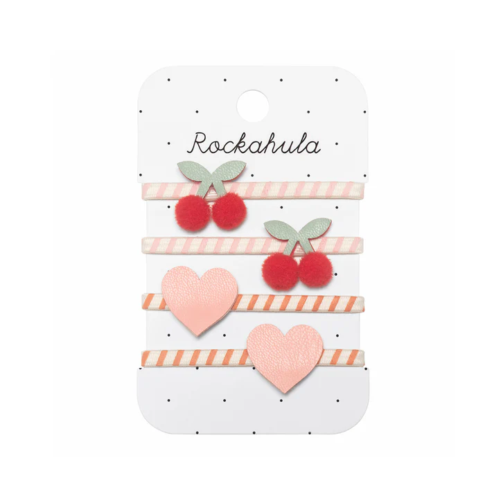Rockahula Stripy Cherry Ponies, Haargummis