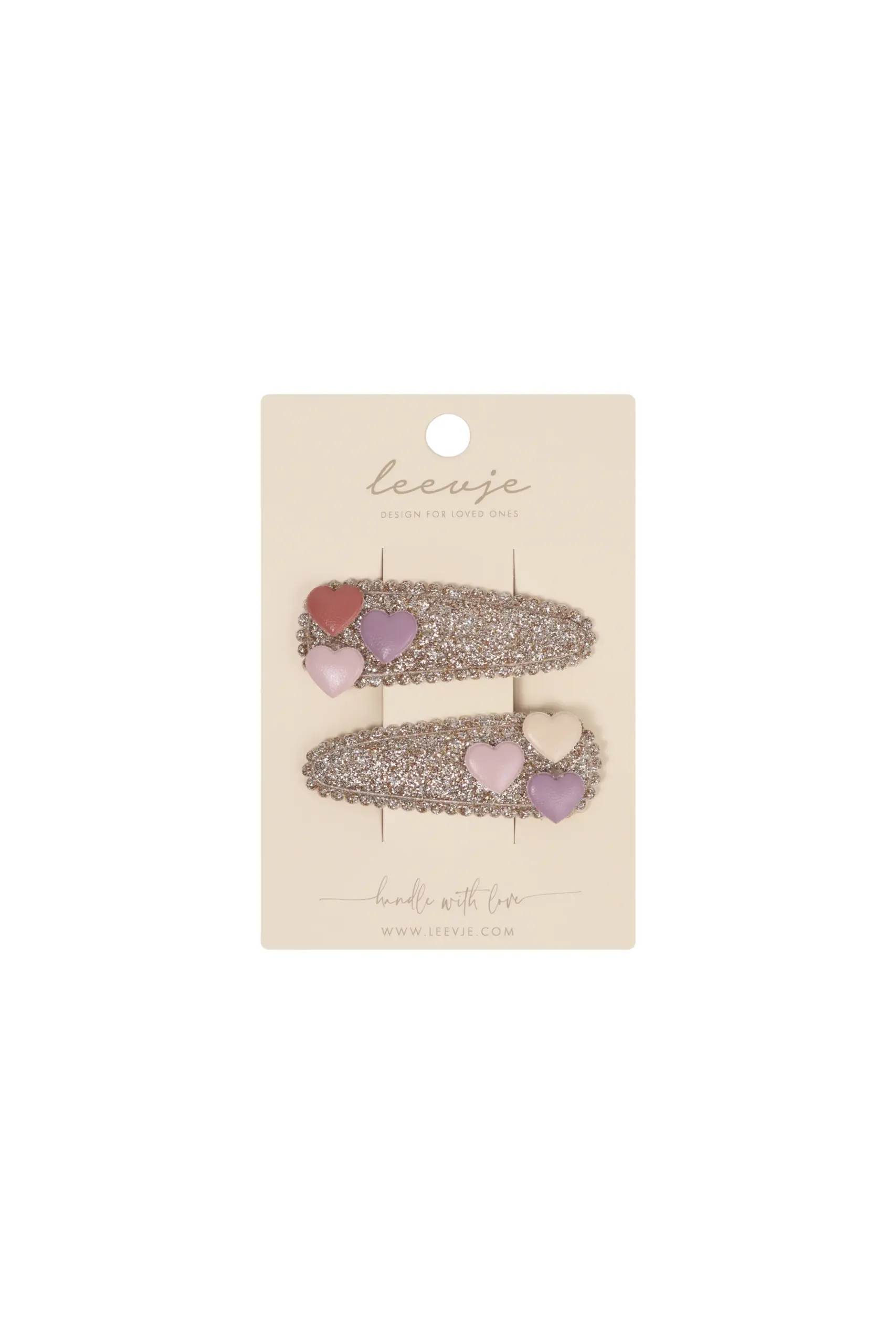 Leevje HAIR CLIPS 'GLITTER HEART CLIPS'