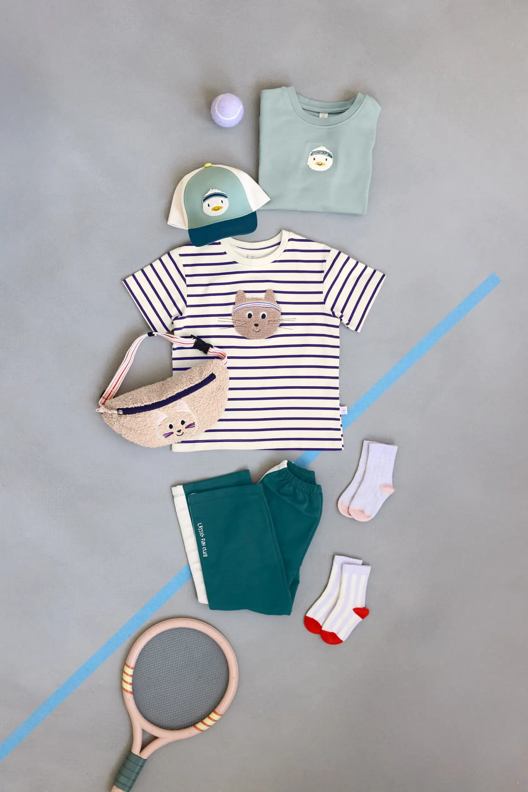 Lässig KINDER T-SHIRT - BIO BAUMWOLLE, KATZE GESTREIFT – Bild 3