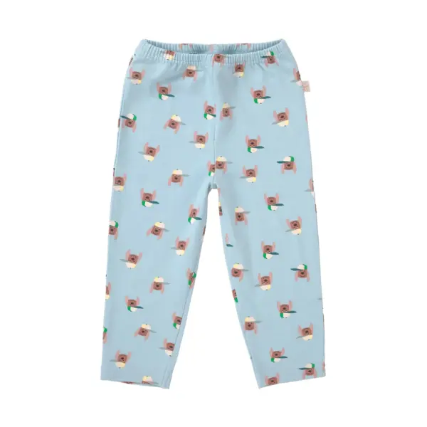 Lässig LEGGINGS KINDER - BIO BAUMWOLLE, HUND, HELLBLAU
