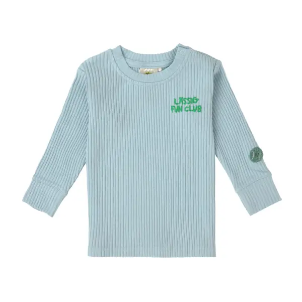 Lässig KINDER LANGARM SHIRT GERIPPT, HELLBLAU