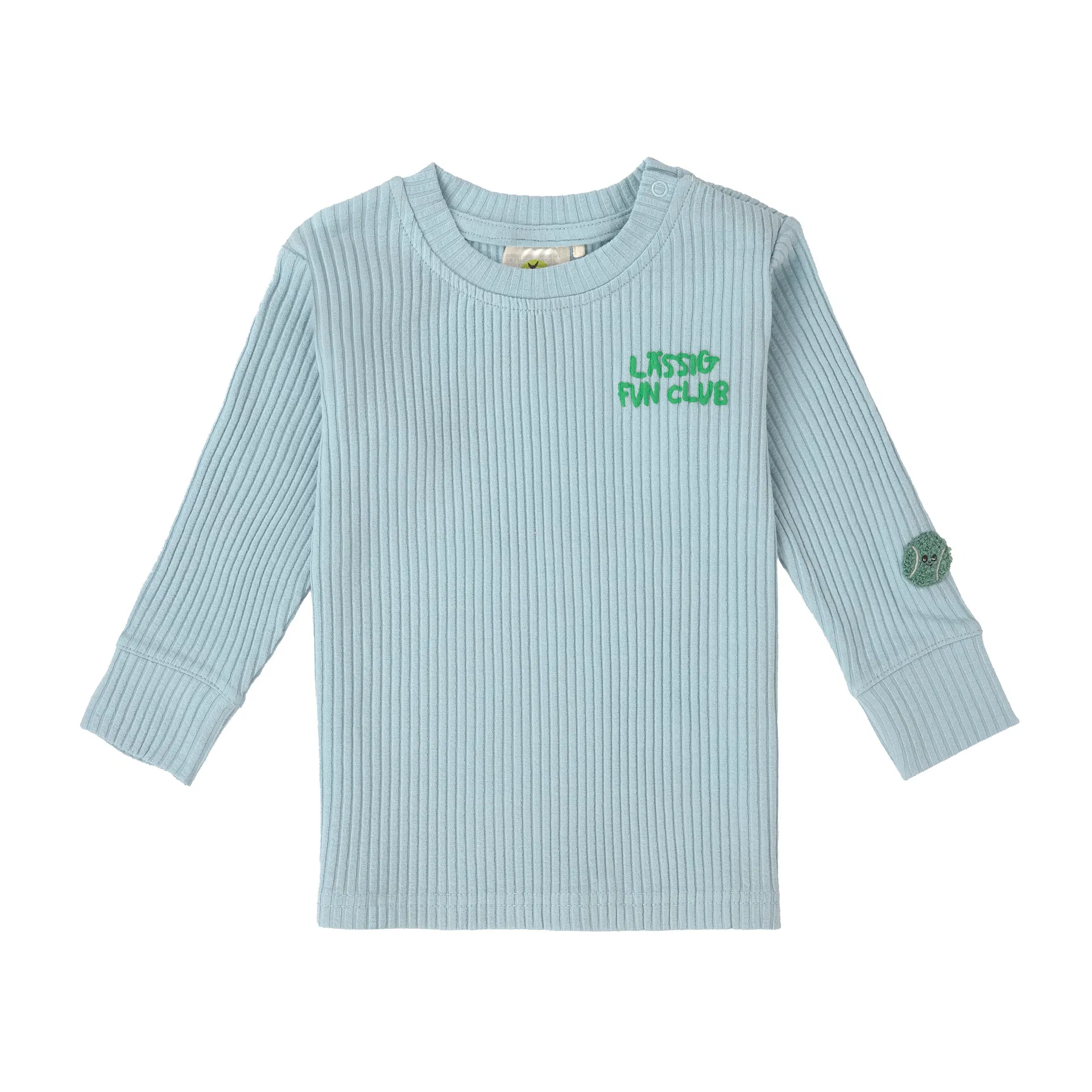 Lässig KINDER LANGARM SHIRT GERIPPT, HELLBLAU