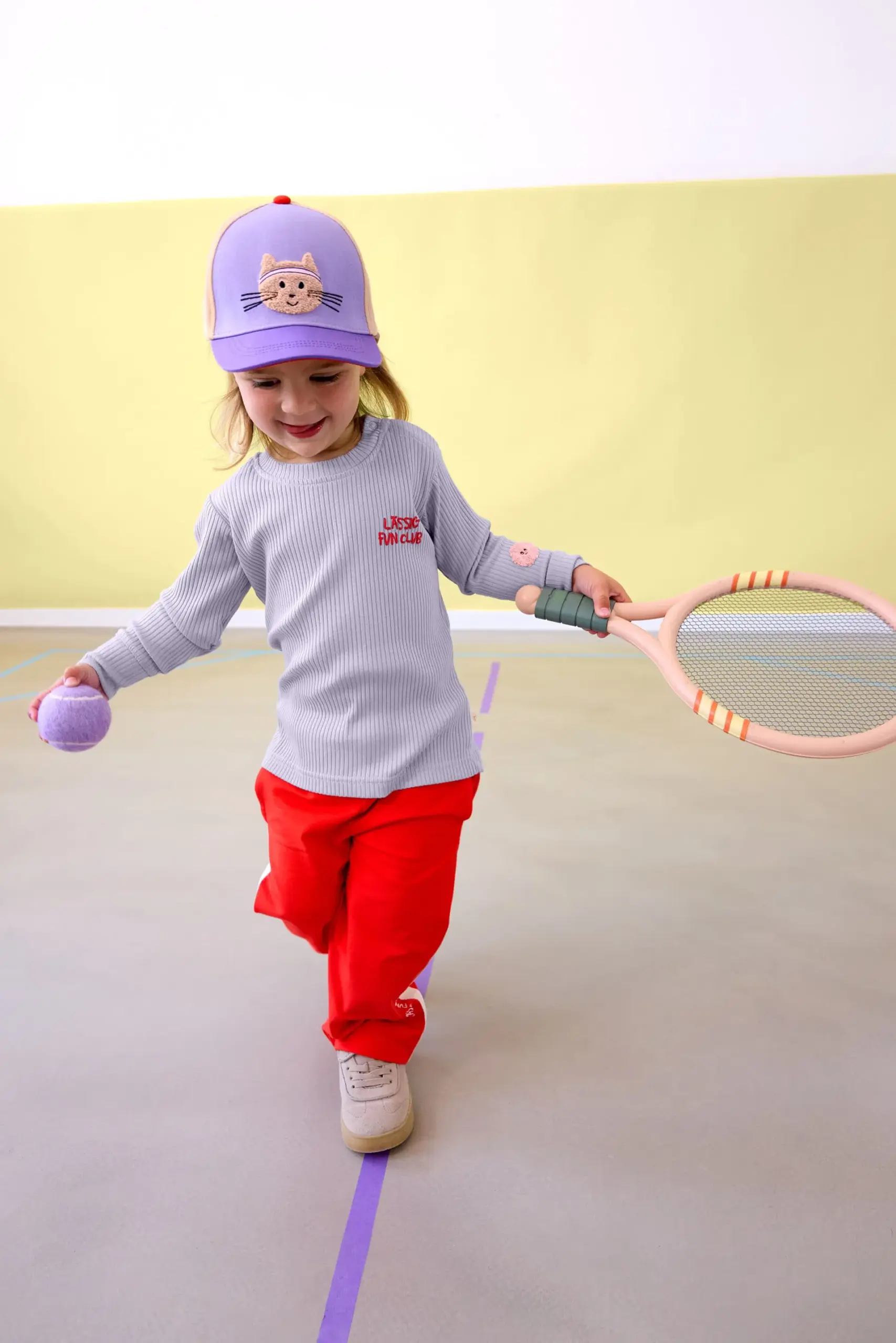 Lässig KINDER LANGARM SHIRT GERIPPT, PASTELL LILA – Bild 3