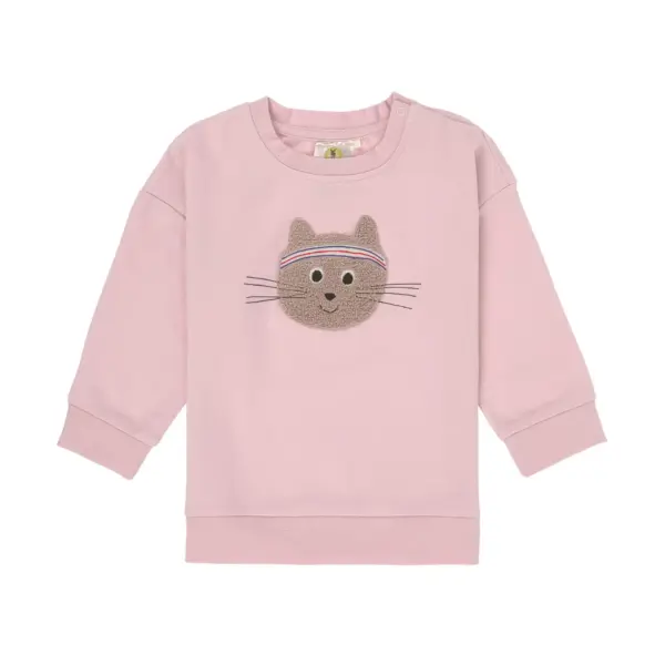 Lässig KINDER PULLOVER - BIO BAUMWOLLE, KATZE, ROSA