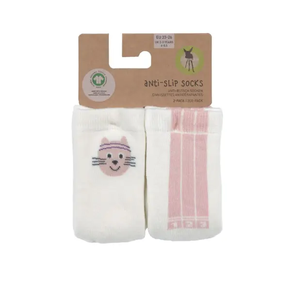 Lässig KINDER ANTIRUTSCH-SOCKEN (2ER-SET), KATZE