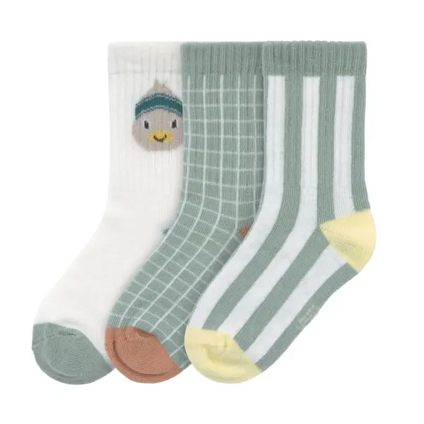 Lässig Tennissocken Kinder 3er-Set - Bio Baumwolle, Ente