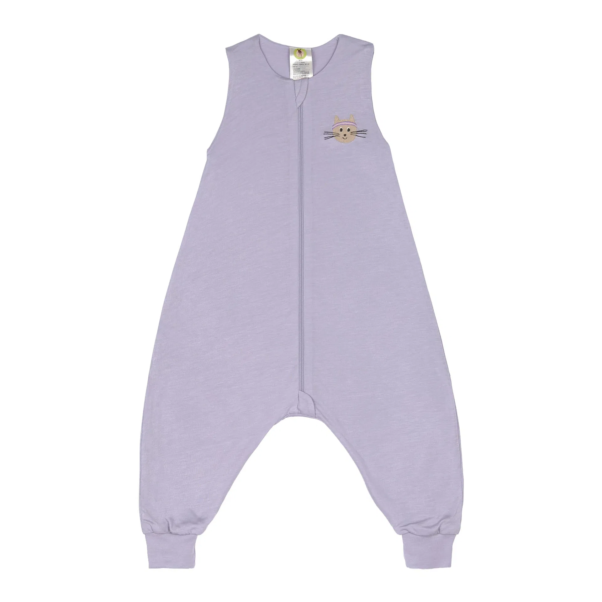Lässig KINDER SCHLAFOVERALL 0.5 TOG - KATZE, PASTELL LILA