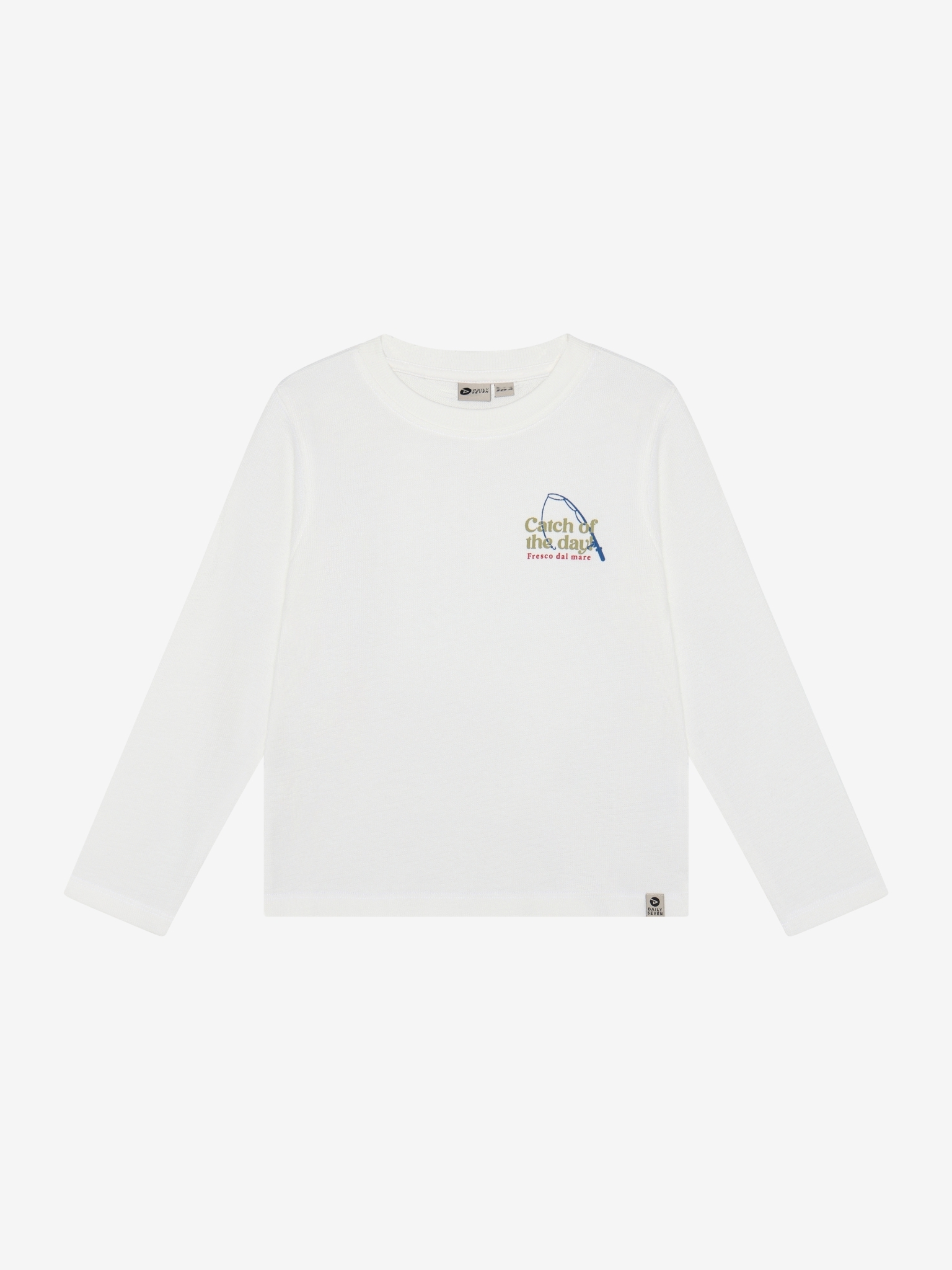 Daily Seven - T-shirt Longsleeve Backprint 920295 - 1021 - Egret