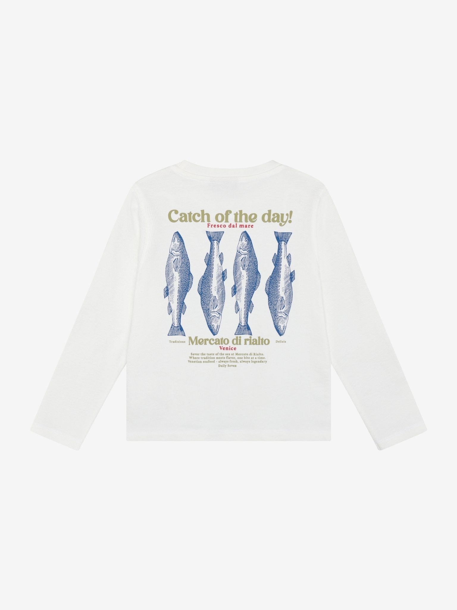Daily Seven - T-shirt Longsleeve Backprint 920295 - 1021 - Egret – Bild 4